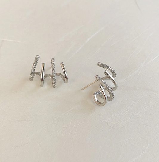 Kløver-øreringe – Sølv